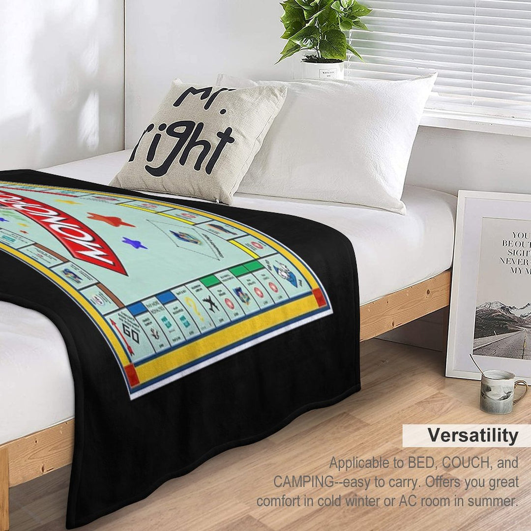 Monopoly Board Game Classic Plush Throw Blanket
