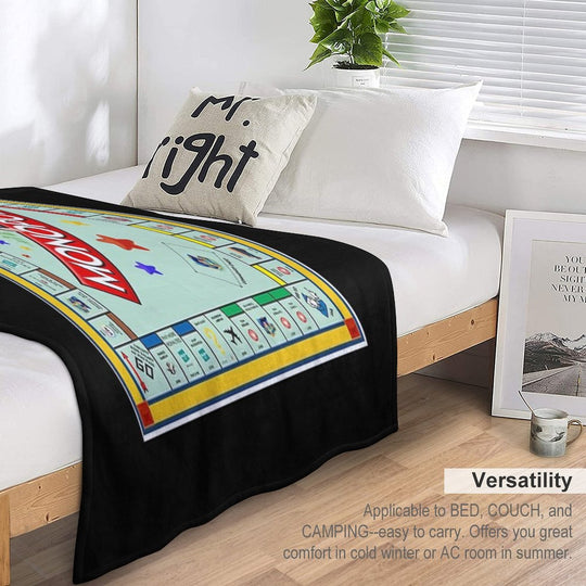 Monopoly Board Game Classic Plush Throw Blanket