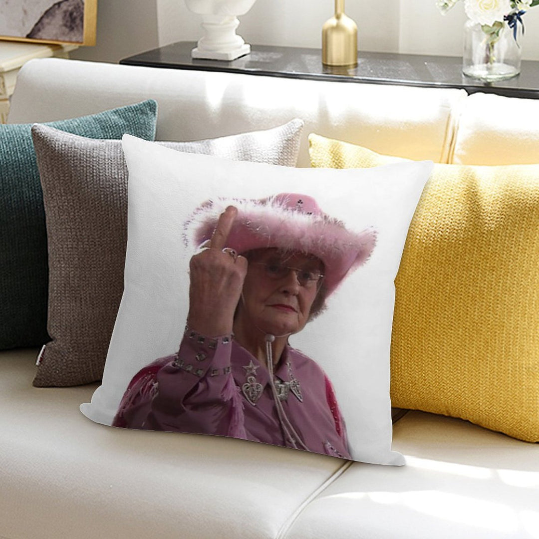 Doris Gavin & Stacey Middle Finger Soft Reinforced Edging Throw Pillow