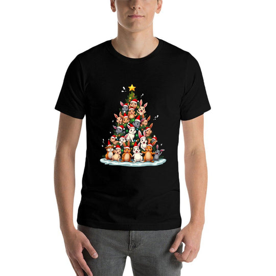 Rabbit Christmas Tree Funny Holiday Bunny  Classic T-Shirt
