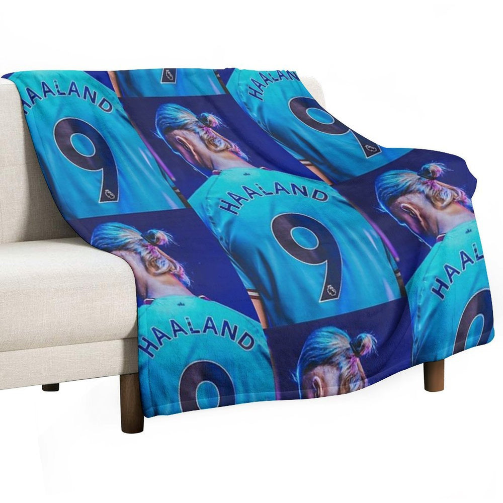Erling Haaland Eco-conscious Throw Blanket