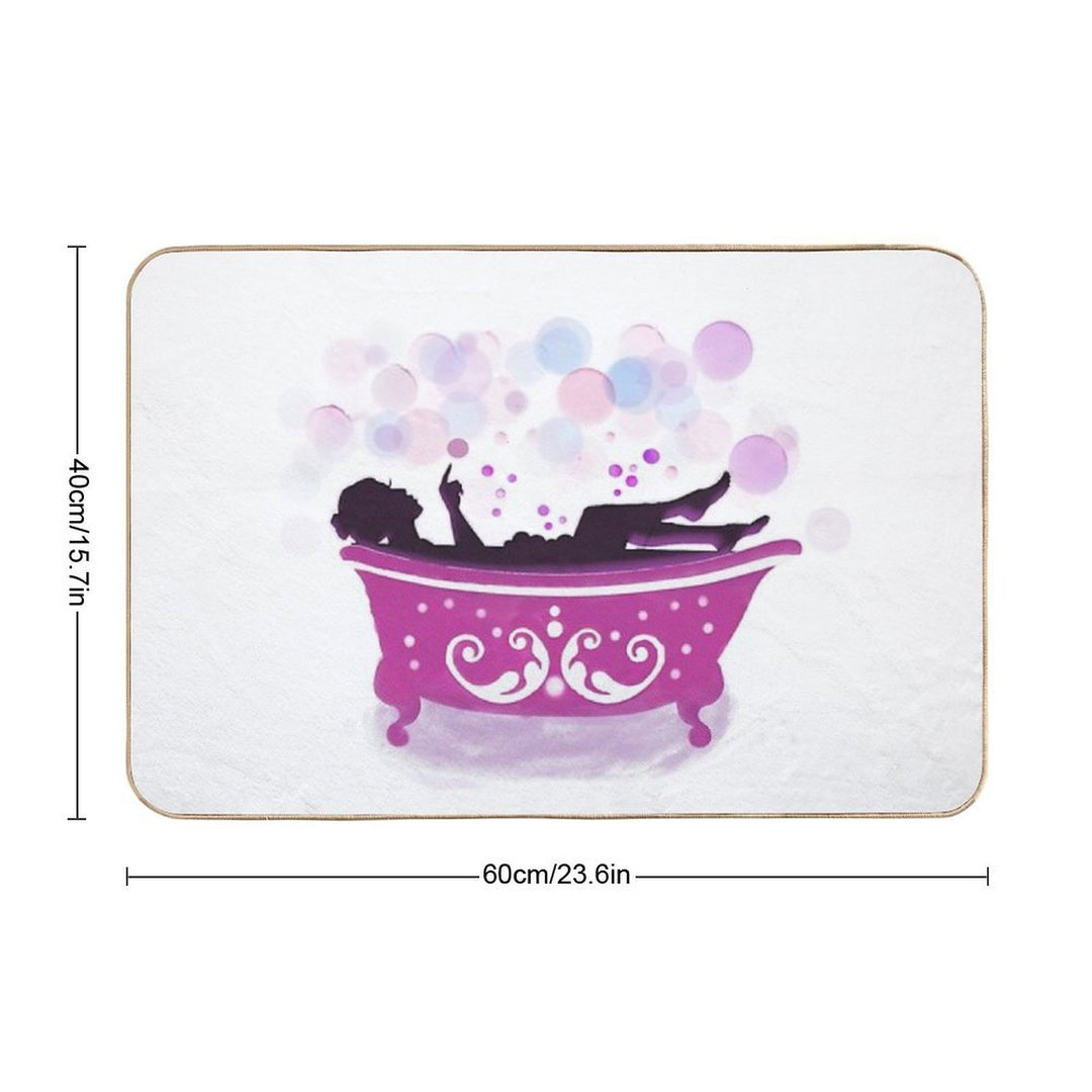 Relax in A Bubble Bath  Fade-Resistant Bath Mat