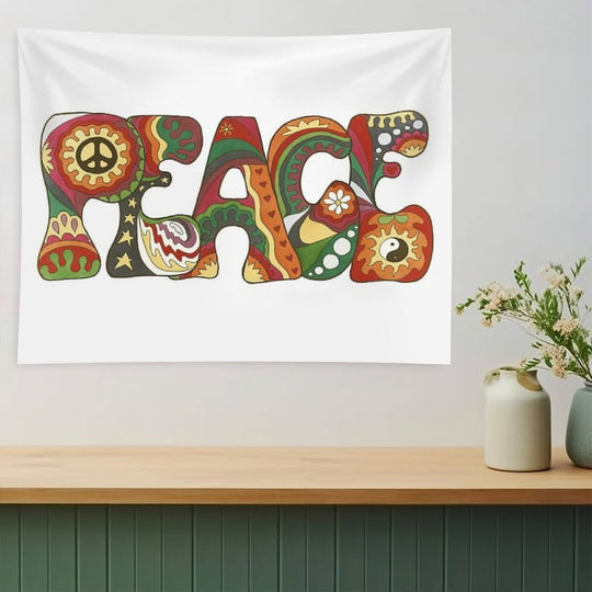 Vintage Psychedelic Peace Tapestry