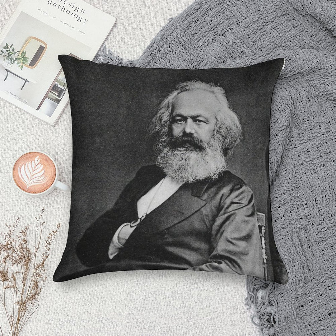 Karl Marx (best Quality) Soft Skin-Friendly Throw Pillow