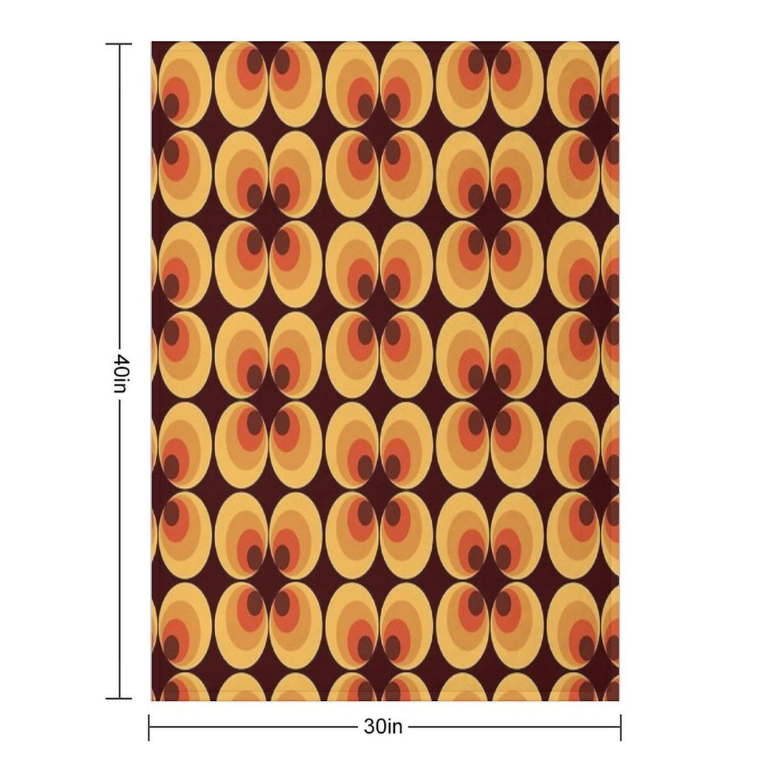 Retro Orange Anti-pilling Throw Blanket