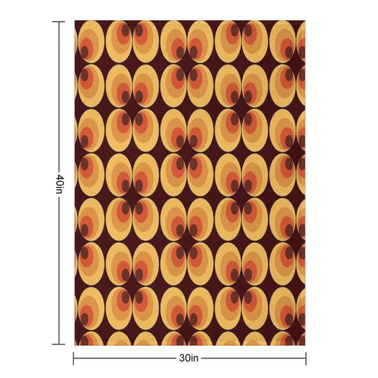 Retro Orange Anti-pilling Throw Blanket