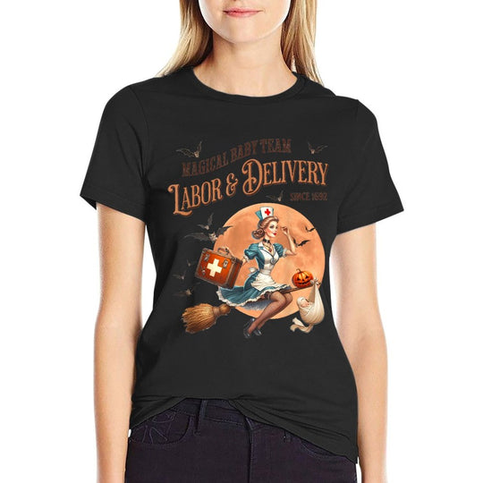 Women Labor And Delivery Nurse Halloween Special Deliveries  Versatile T-Shirt