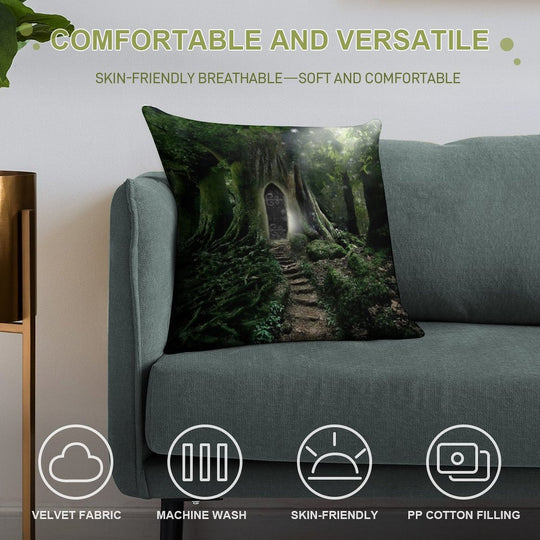 Doorway to Lothlorien Soft Decorative Cover Throw Pillow