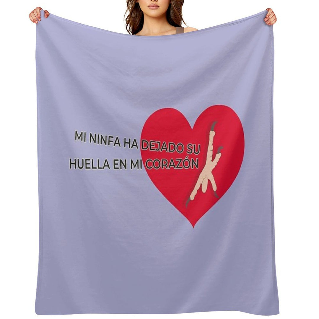 My Cockatiel’s Heartprint Shrink-resistant Throw Blanket