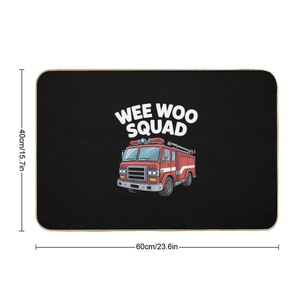 Fire Truck Fireman  Multi-Purpose Bath Mat