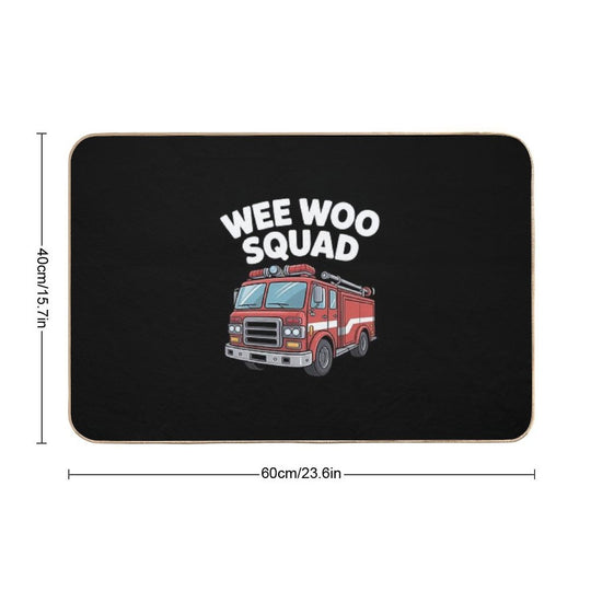 Fire Truck Fireman  Multi-Purpose Bath Mat