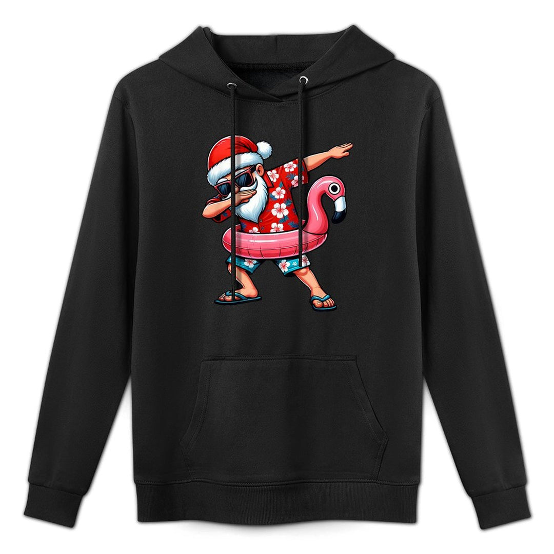 Dabbing Santa Christmas in July Hawaiian Xmas Dab Boys Men Colorfast Hoodie
