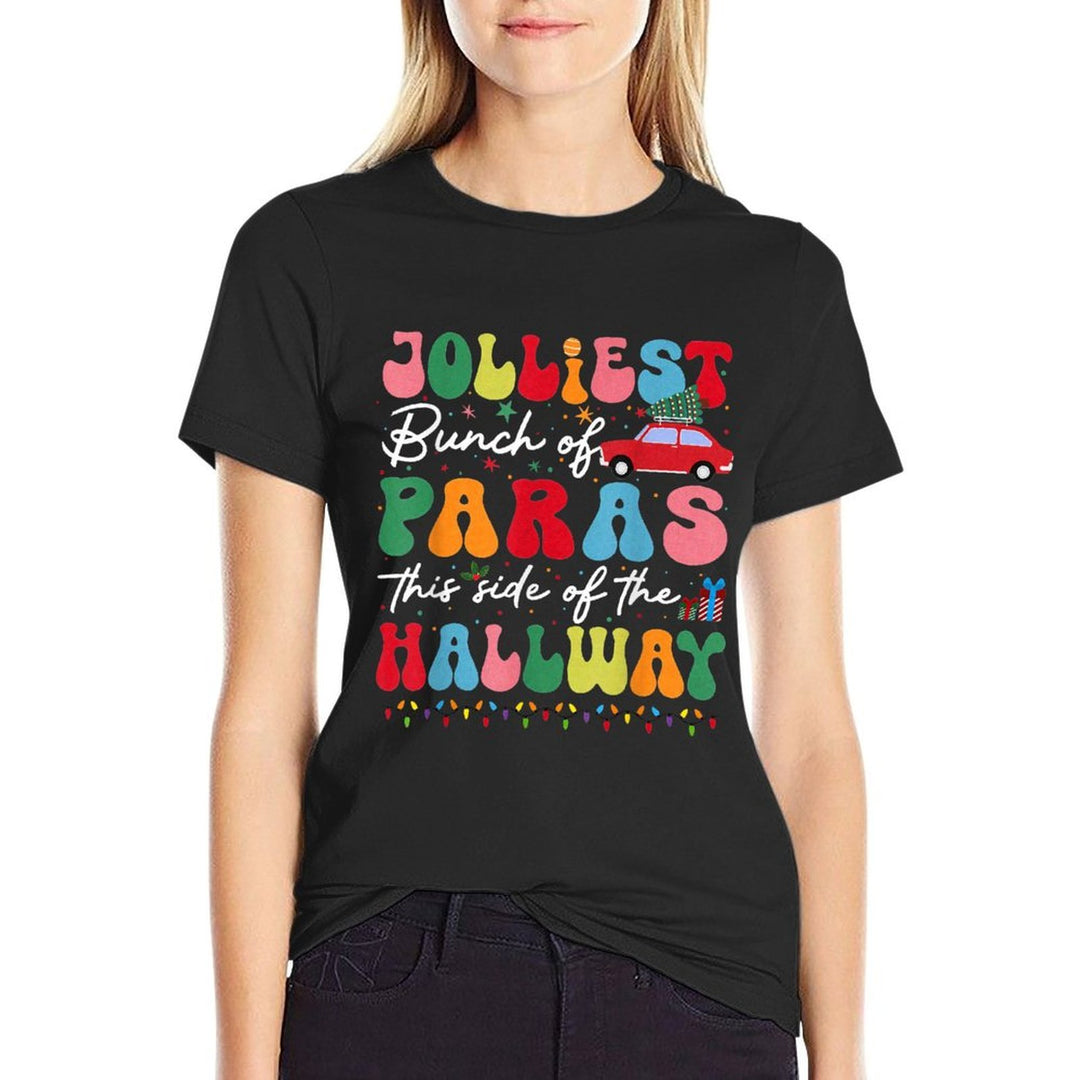 Jolliest Bunch of Paras This Side of The Hallway Xmas Group  Wrinkle-resistant T-Shirt