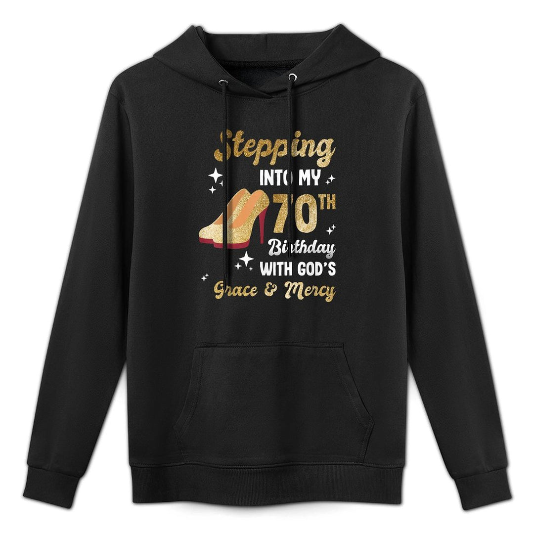 Birthday 70 Years Woman Religious 70th Birthday Shrink-Resistant Hoodie