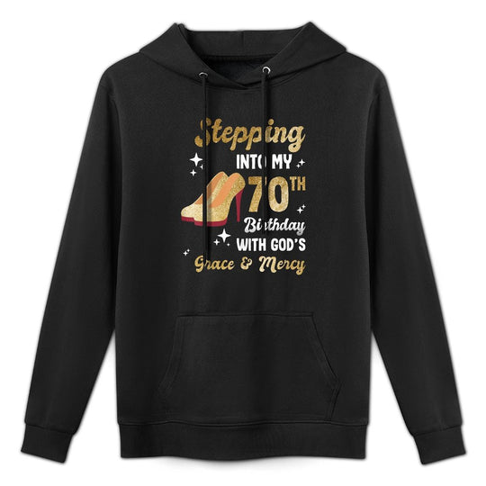 Birthday 70 Years Woman Religious 70th Birthday Shrink-Resistant Hoodie