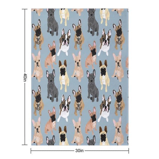 Frenchie Eco-conscious Throw Blanket