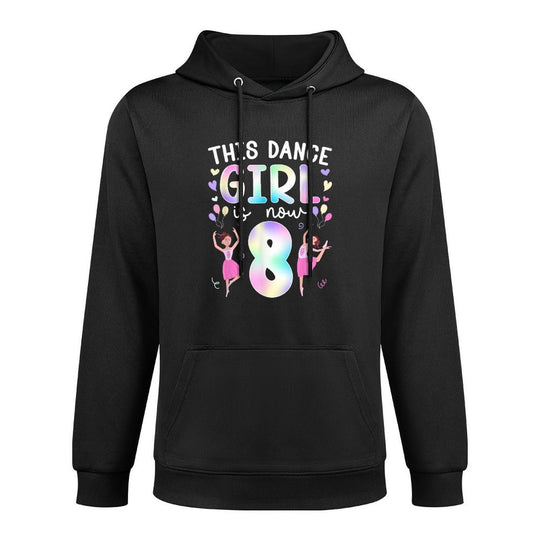 8th Birthday Dance Girl Eight Year Old Dancer Birthday All-Day Comfort Hoodie