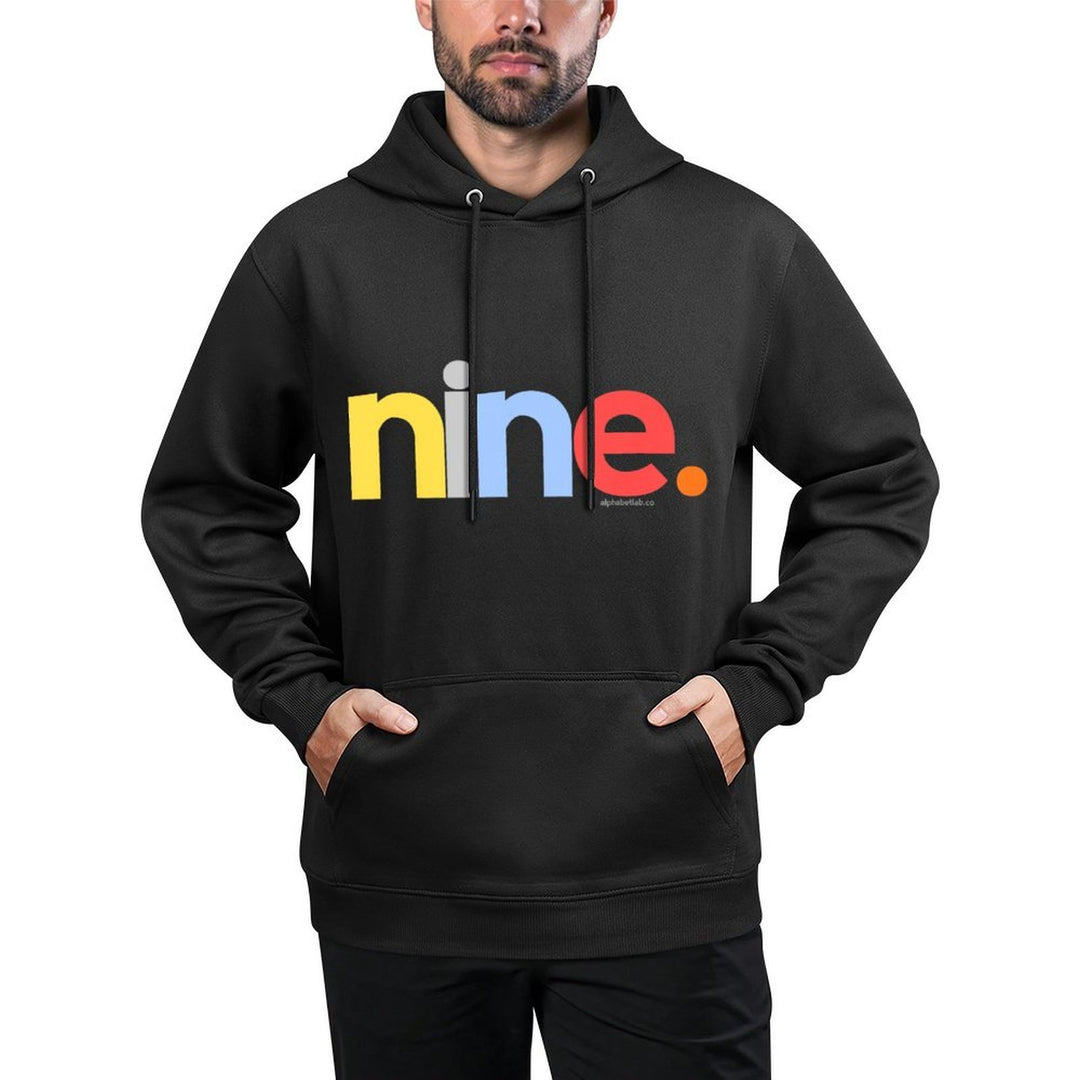 9th Birthday Boy 9 Year Old Nine  Age 9 Party Ideas Kangaroo Pocket Hoodie