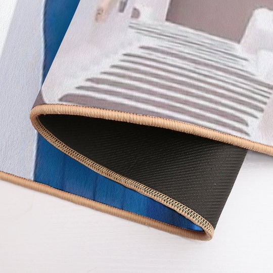 Santorini Oia Greece , Path to Paradise  Pet-Safe Bath Mat