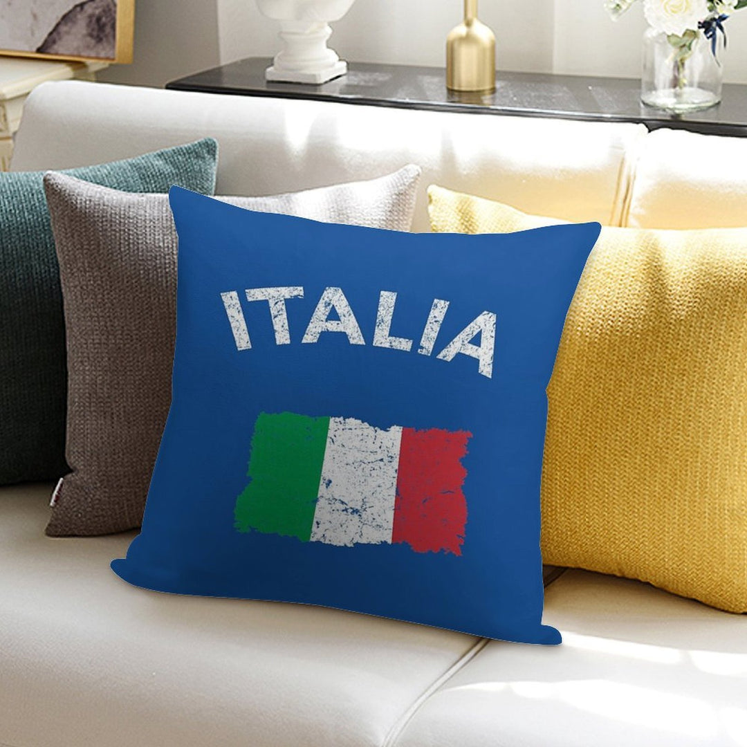 Vintage Italian Flag Soft Luxury Feel Throw Pillow