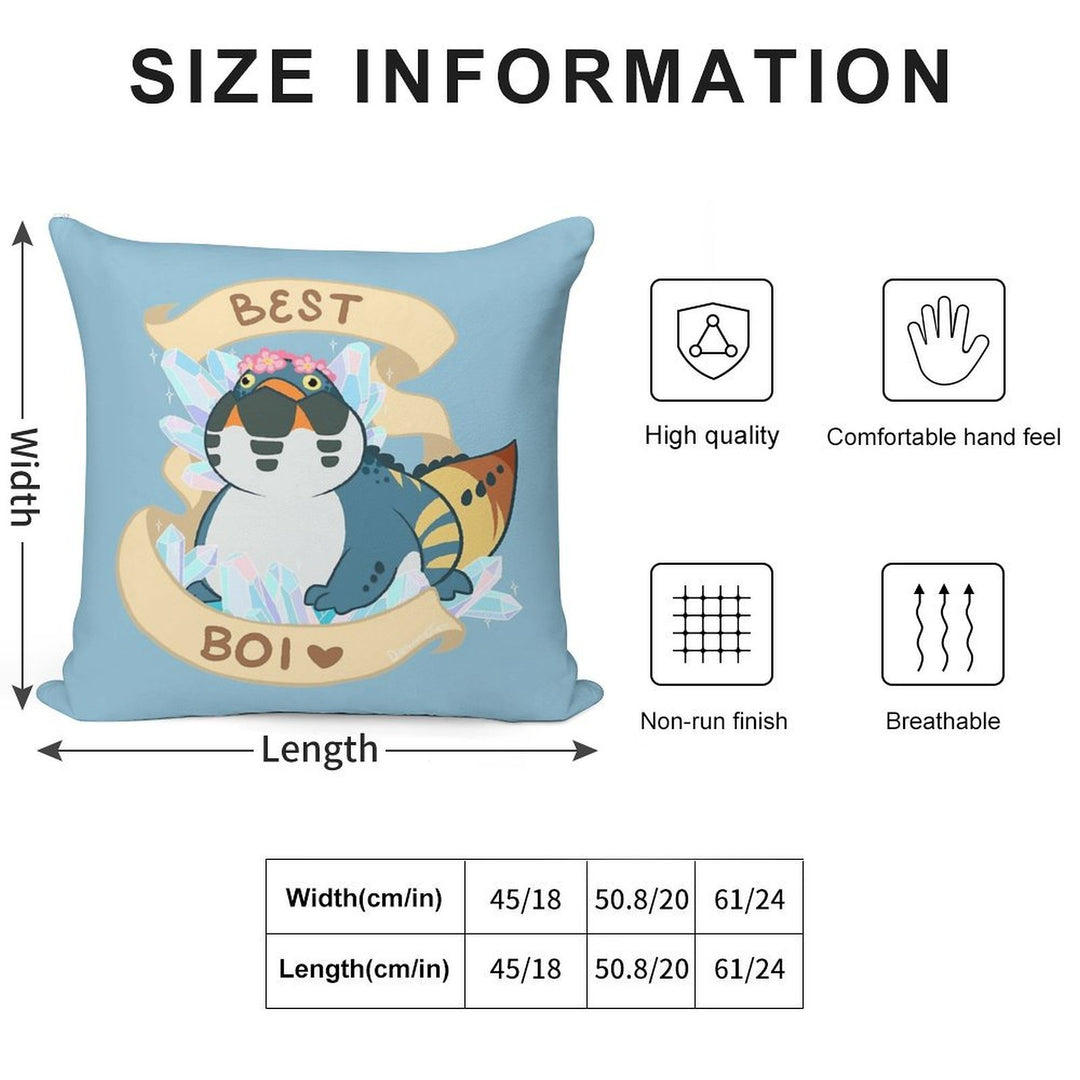 Dodogama Best Boi (MonHun World) Soft Easy Maintenance Throw Pillow