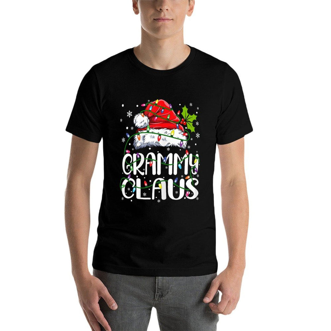 Grammy Claus Christmas Lights Pajama Family Matching  Durable T-Shirt