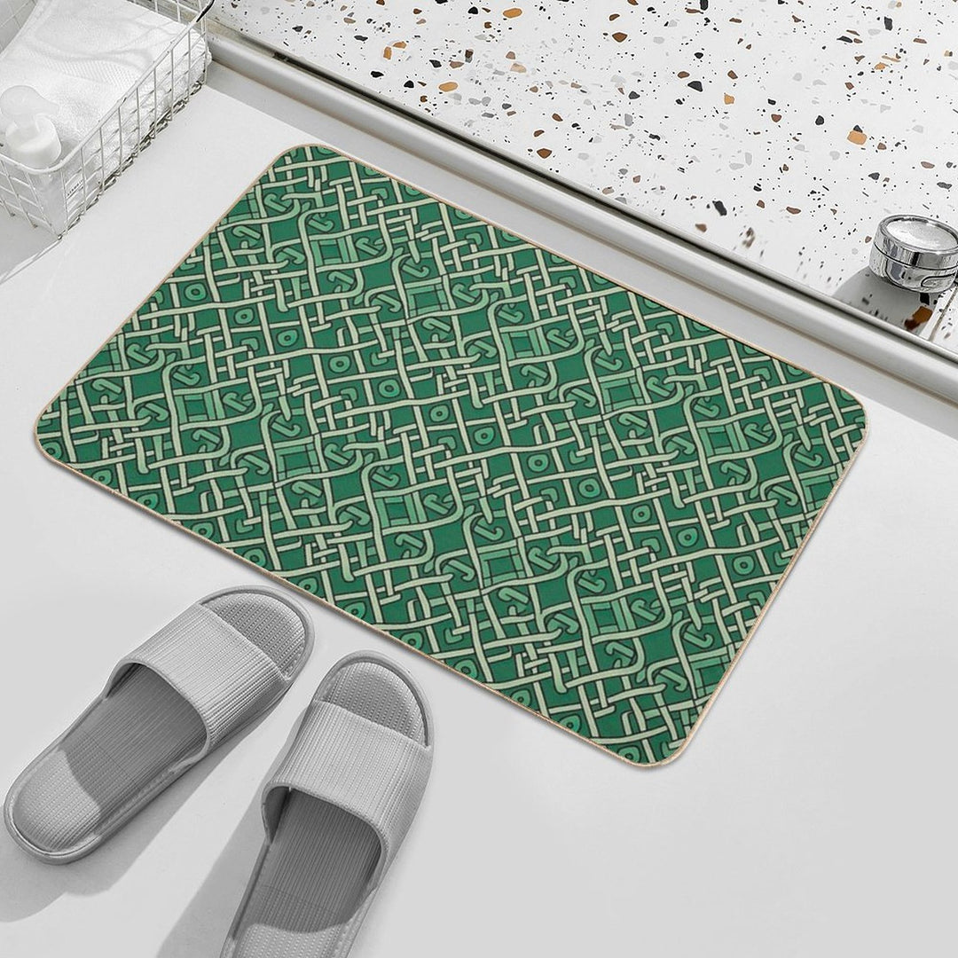 Modern Design Reminiscent of The Style of Celtic Knot Patterns  High-Traffic Bath Mat