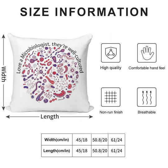 Love A Microbiologist Soft Luxury Feel Throw Pillow