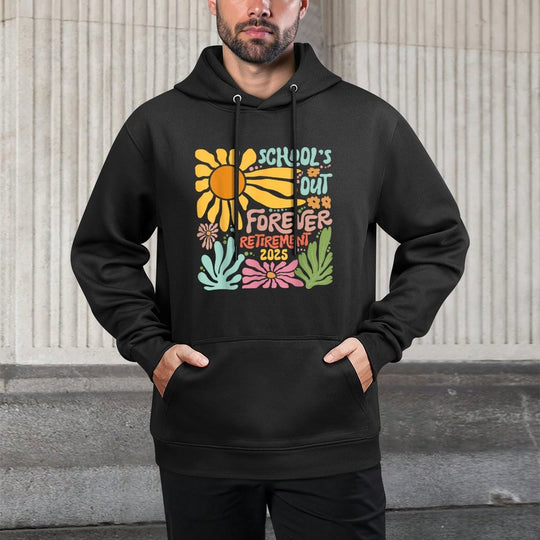 Schools Out Forever Retirement 2025 Retired Teacher Summer Pilling-Resistant Hoodie