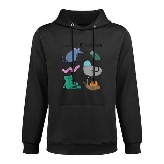 Cute Love The Unloved Pigeon Rat Frog Funny Animal Lover Casual Wear Hoodie