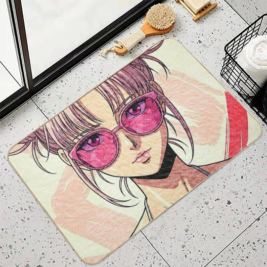 90s Anime Girl Design  Pet-Safe Bath Mat