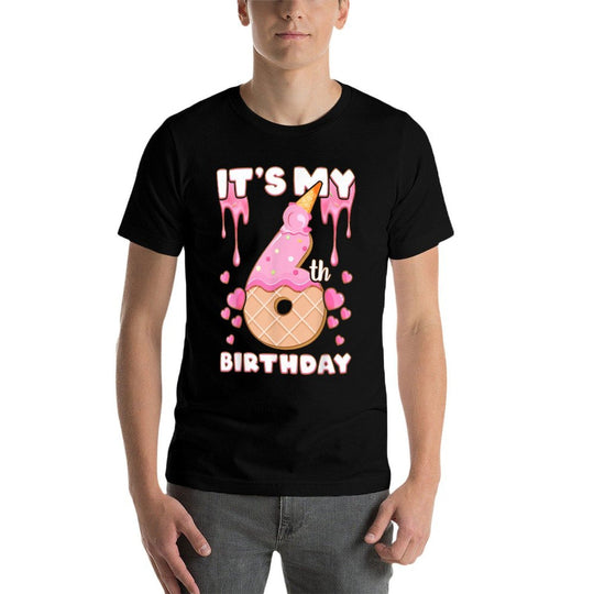 Birthday, Girl 6 Years, Ice Cream, It's My 6th Birthday  Slim-fit Cut T-Shirt