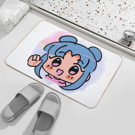 Anime Girl Blue  Non-Slip Bath Mat