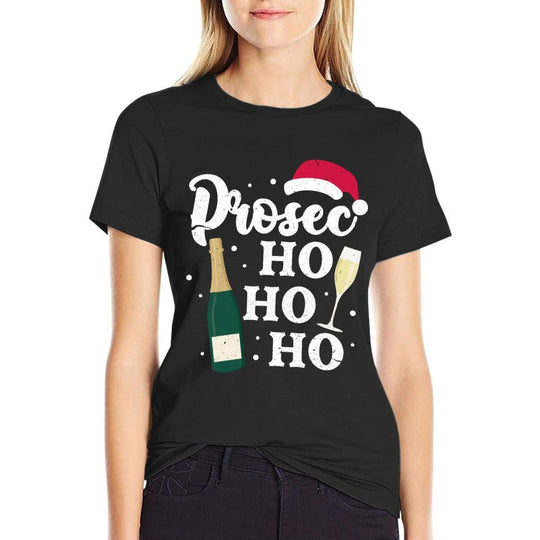 Prosec Ho Ho Ho Funny Presecco Christmas Vacation Sweatshirt  Lightweight T-Shirt