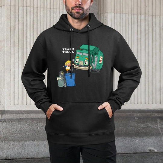 Trash Trucks The Bear Raccoon  Hank Adventure Adjustable Hood Hoodie