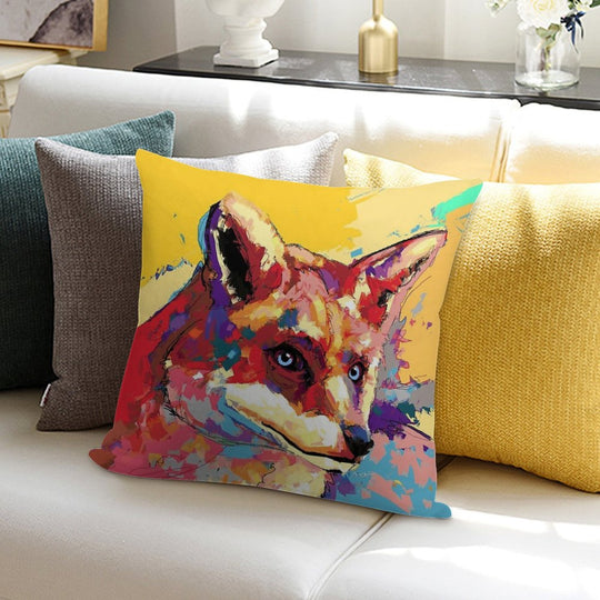 Fox Soft Decorative Cover Throw Pillow