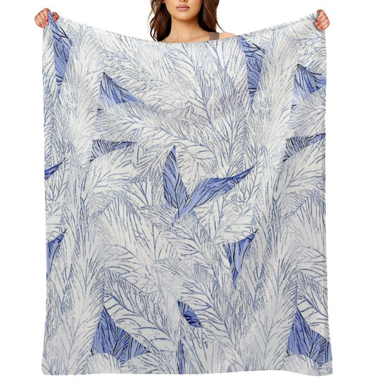 Welcome to The Jungle Elegant Tropical Foliage Pattern, Summer Print Machine-washable Throw Blanket