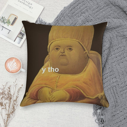 Y Tho Soft Reinforced Edging Throw Pillow