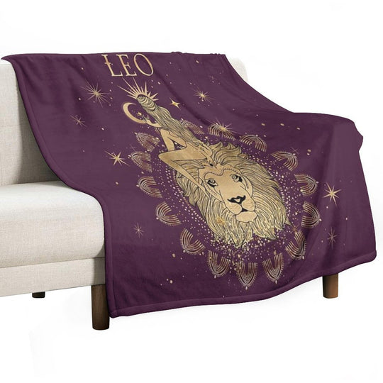 Leo Zodiac Woman Multi-functional Throw Blanket