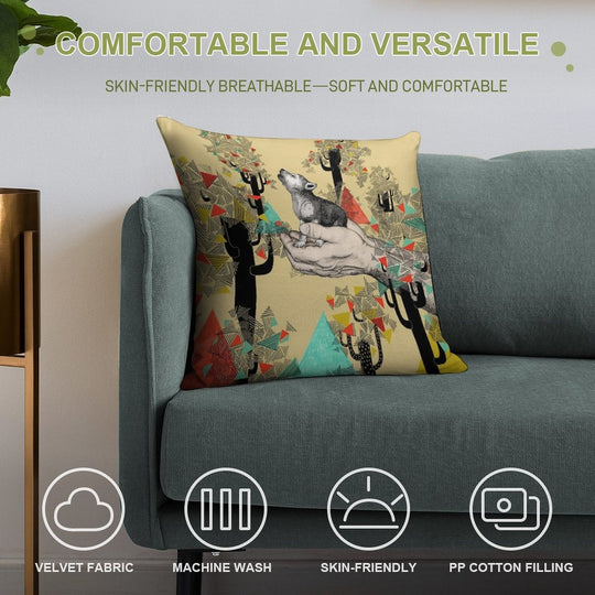 FOUND YOU THERE Soft High-Density Material Throw Pillow