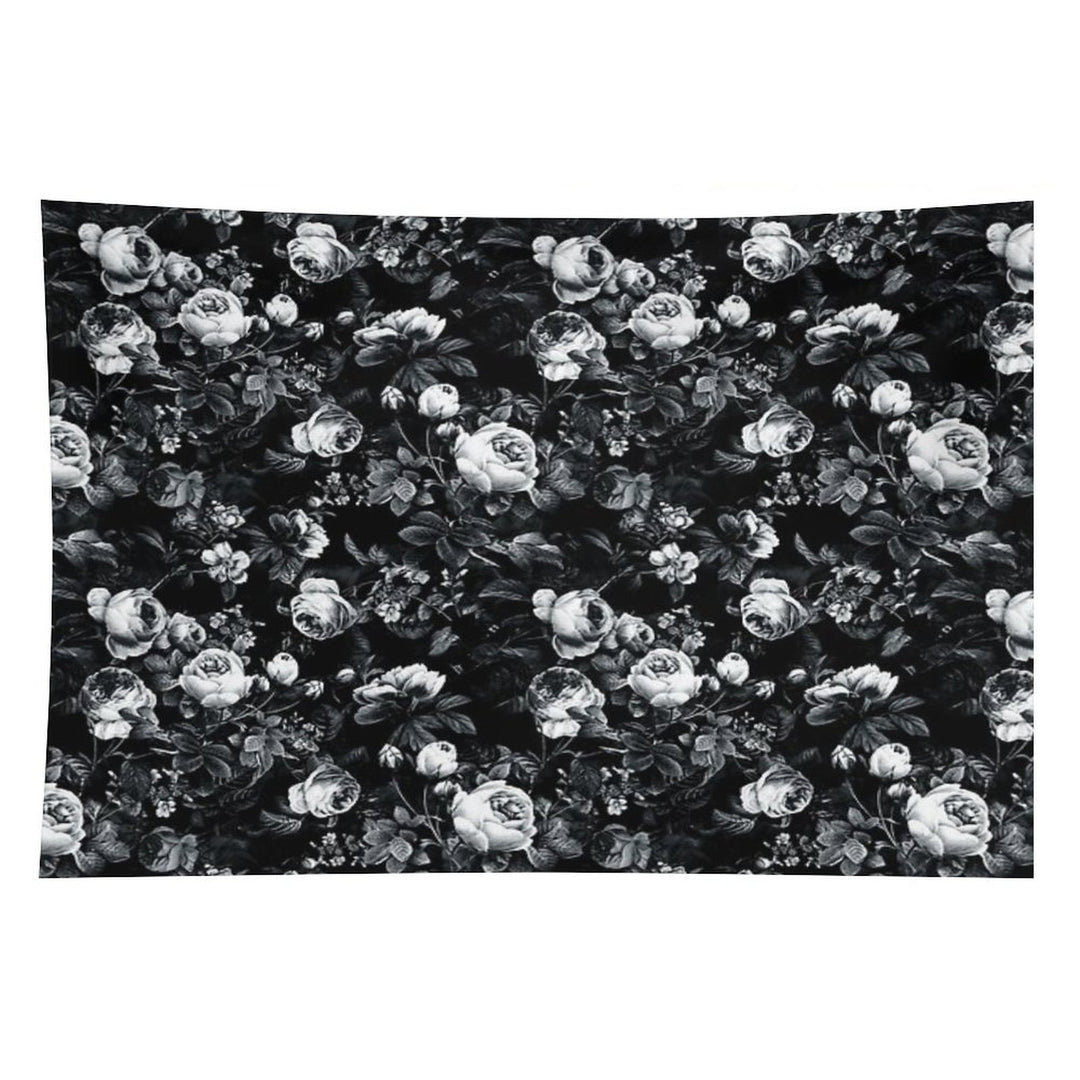 Roses Black And White Tapestry