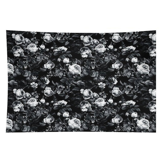Roses Black And White Tapestry