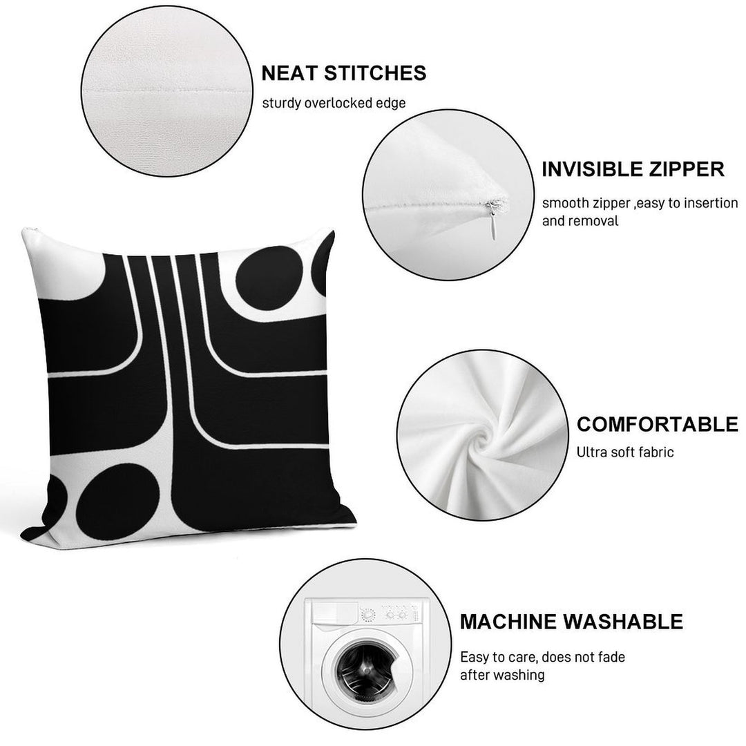 Retro Geometric Design 629 Soft Style Accent Throw Pillow