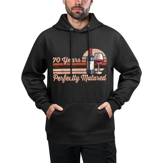 70 Years Perfectly Matured - Wine Lover - 70th Birthday Versatile Streetwear Hoodie
