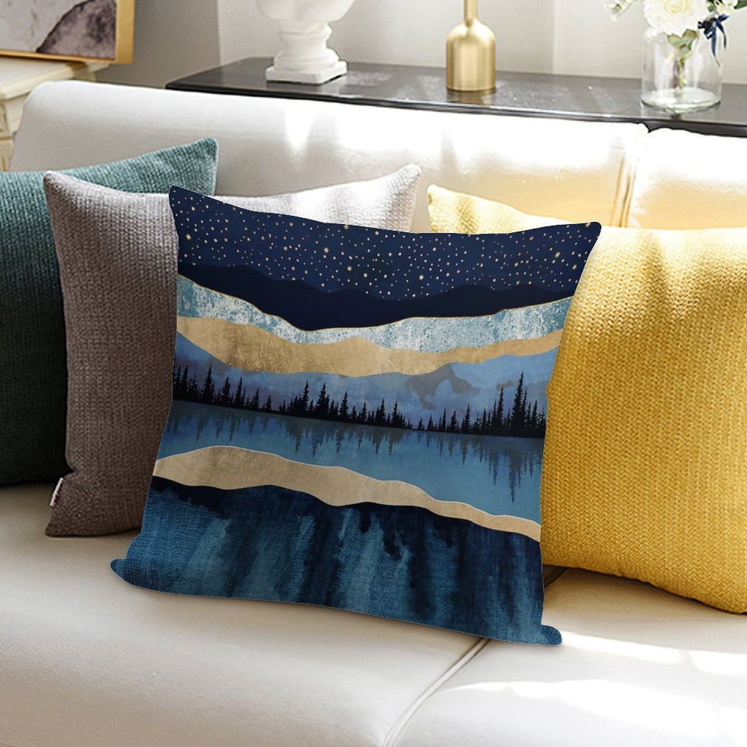 Midnight Lake Soft Multiple Sizes Throw Pillow
