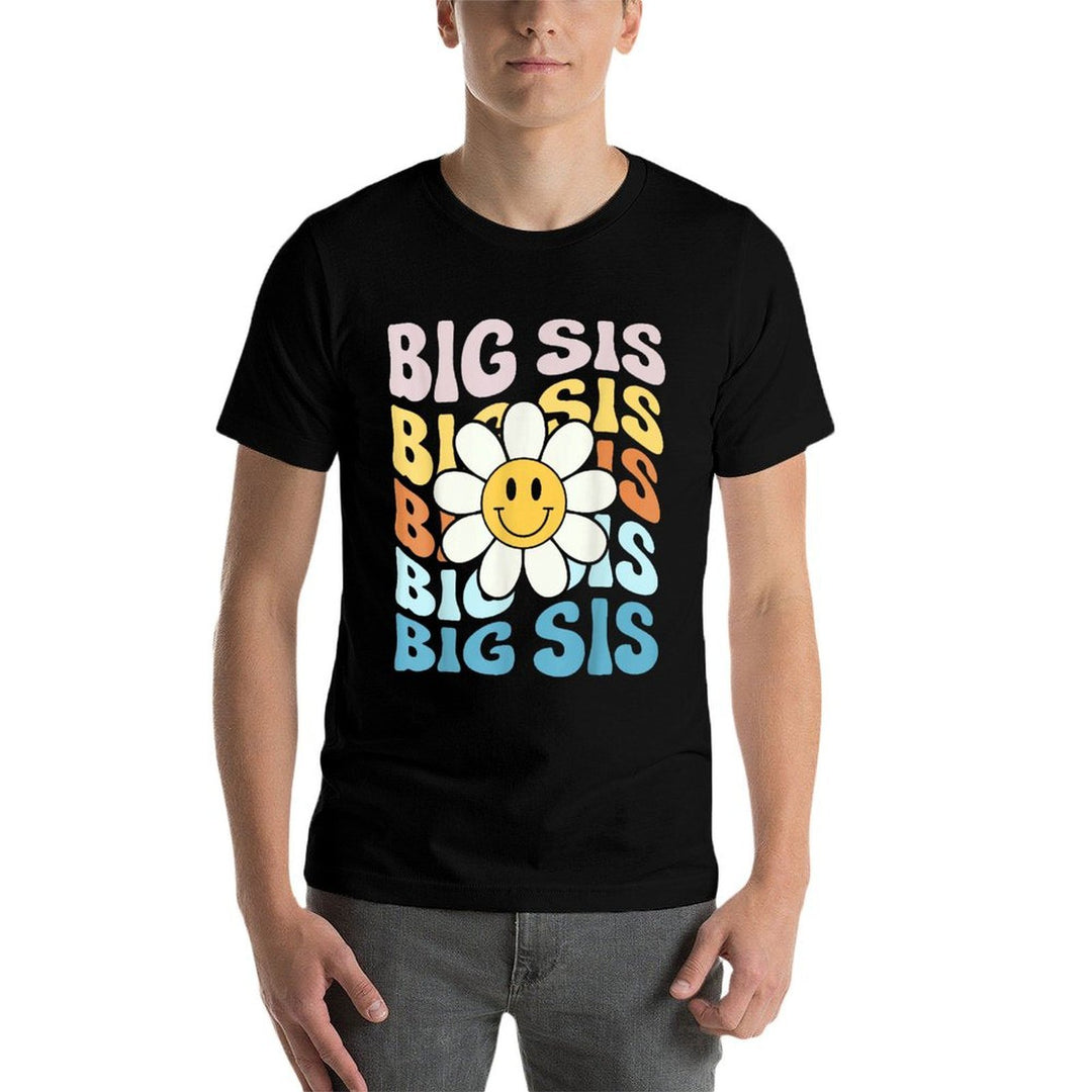Soon To Be New Big Sister Retro Proud Big Sis Announcement  High-quality Stitching T-Shirt