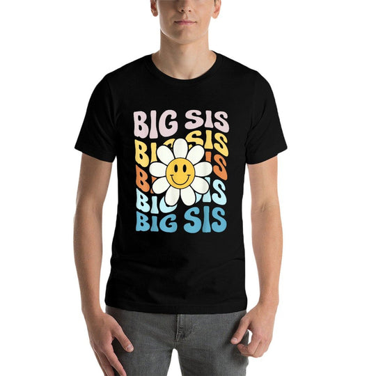 Soon To Be New Big Sister Retro Proud Big Sis Announcement  High-quality Stitching T-Shirt