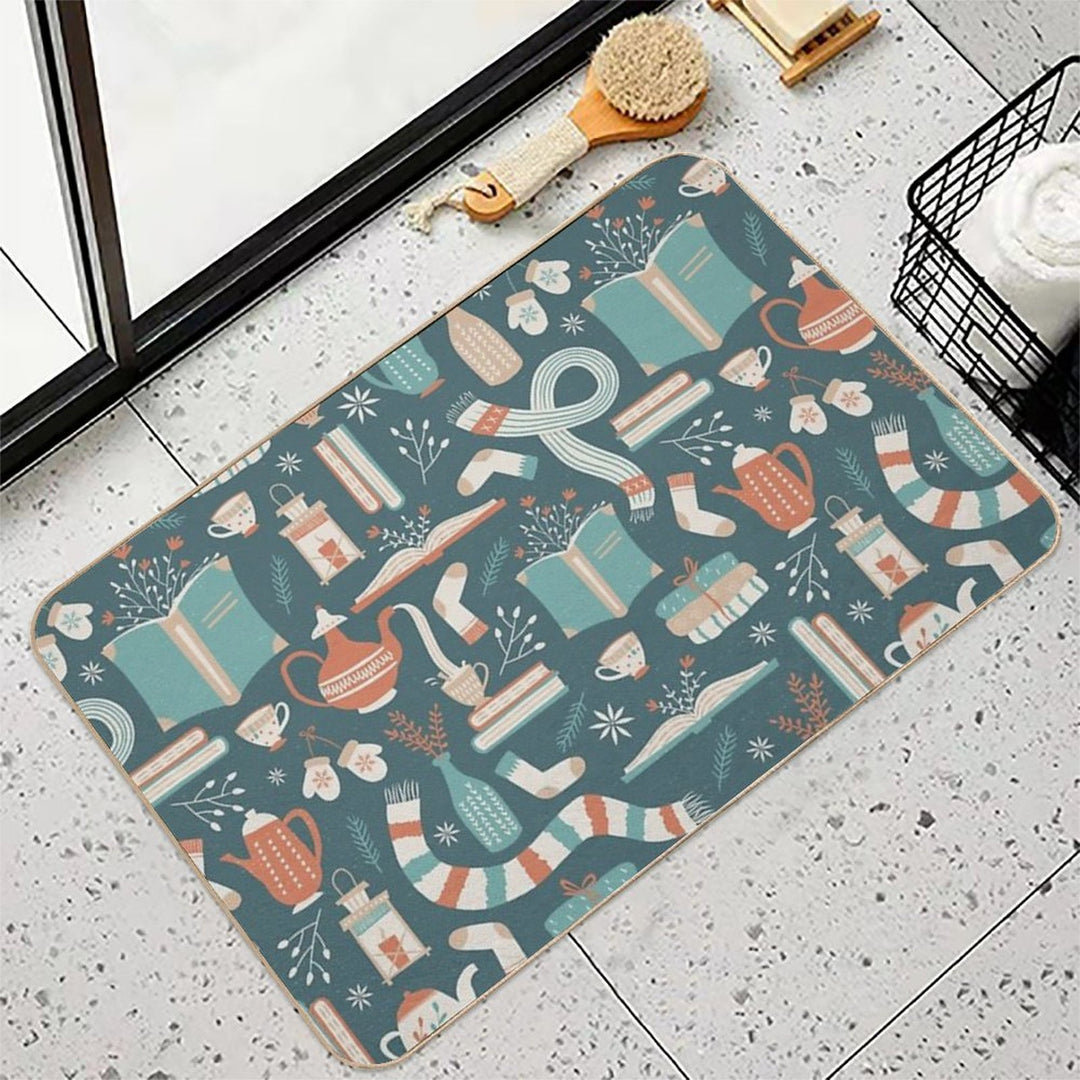 Hygge Reading  Fade-Resistant Bath Mat