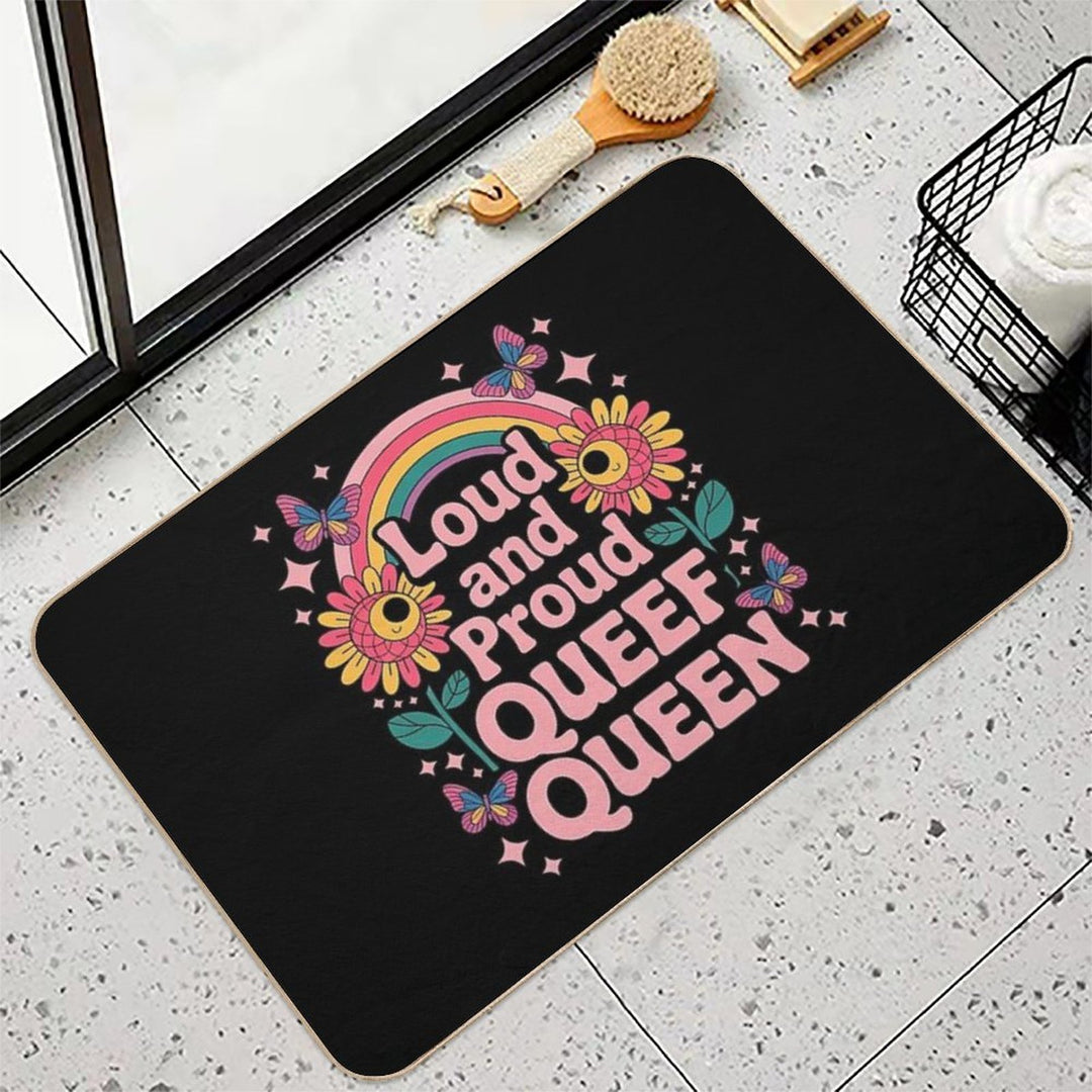 Queef Queen Embarrassing Adult Women Inappropriate Queefing  Slip-Resistant Bath Mat