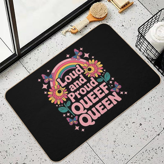 Queef Queen Embarrassing Adult Women Inappropriate Queefing  Slip-Resistant Bath Mat
